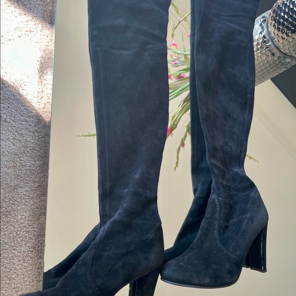 Stuart Weitzman over the knee highland suede boots Black - Picture 6 of 6